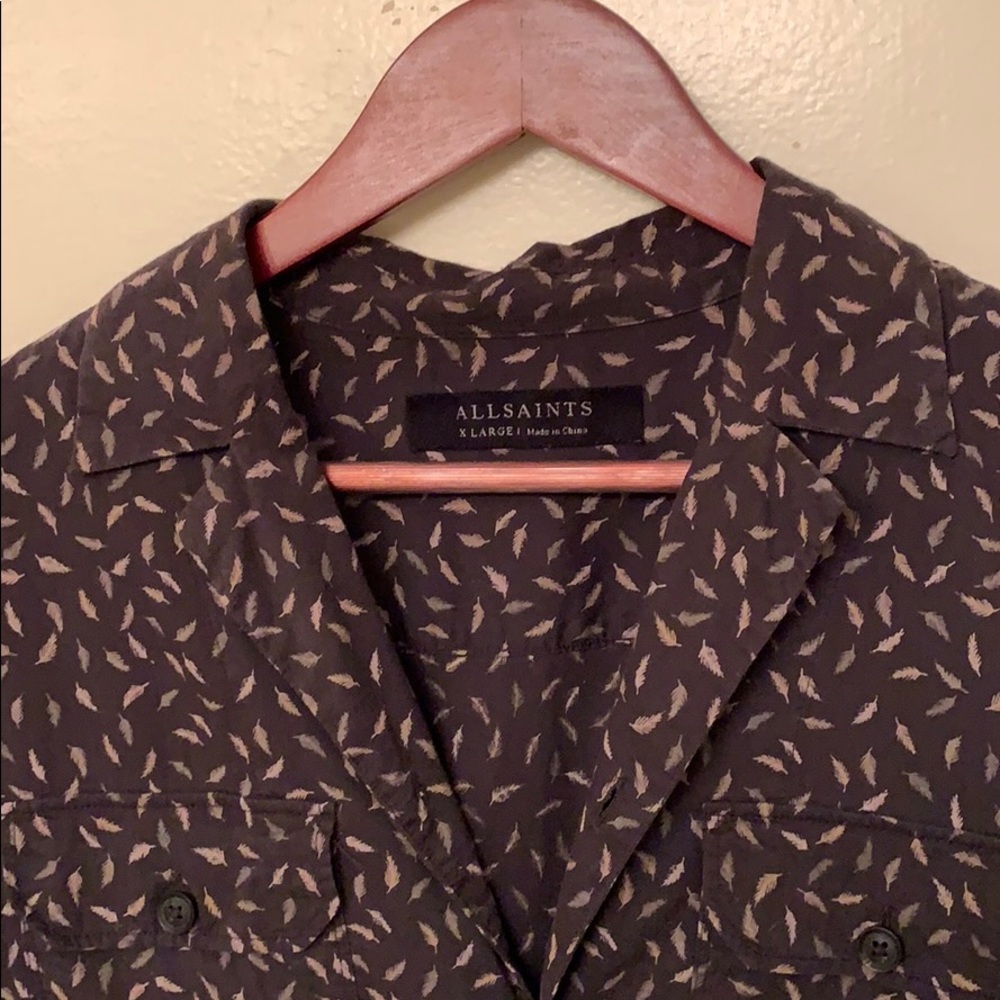 Short Sleeve All Saints Button Down Shirt